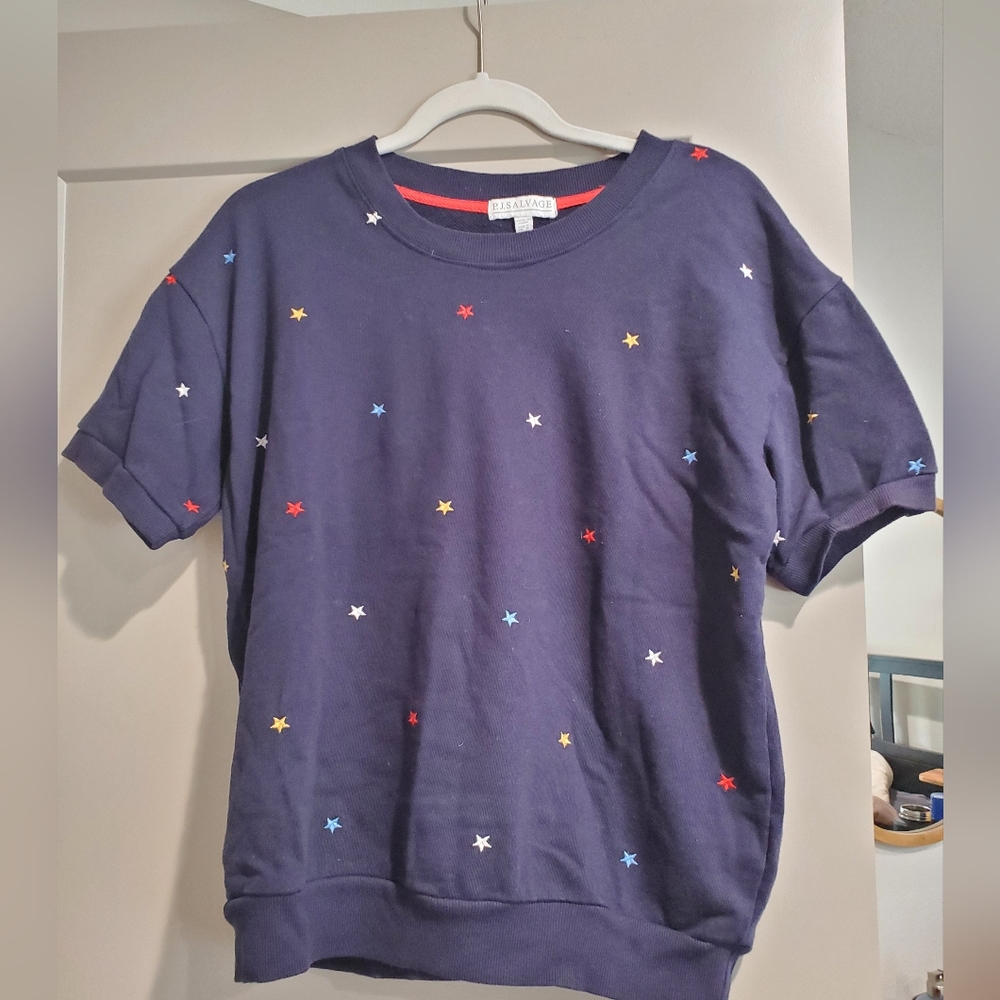 P.J. Salvage Crew Tshirt with Embroidered Stars